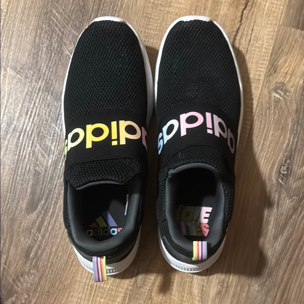 Adidas Black Sneakers with Multicolor Logo
